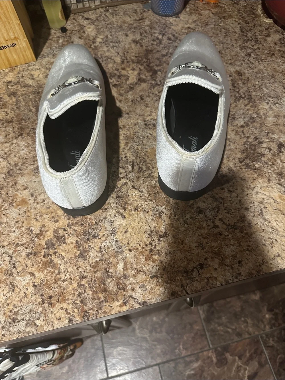 Amalfi Men’s Silver Metallic Slip-On Loafers